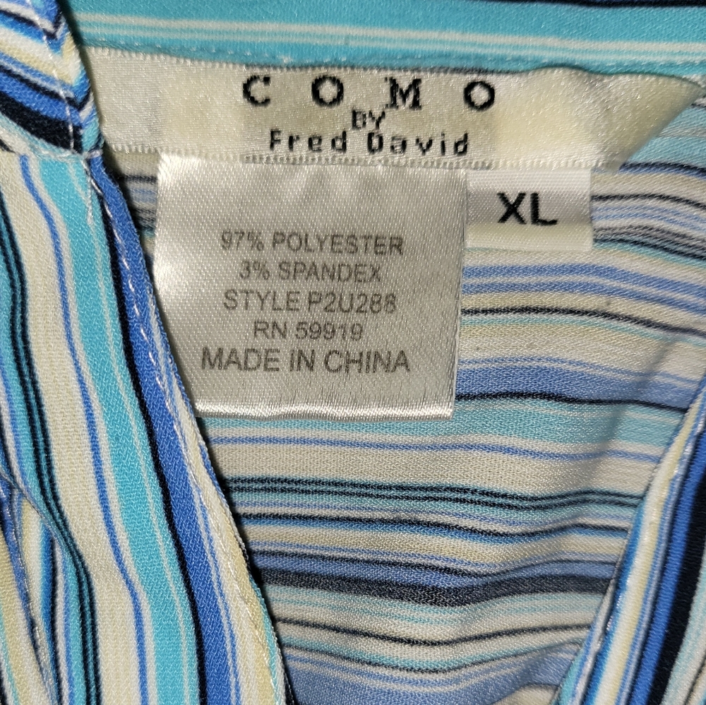 Como Fred David Button-Up Collared Blouse - image 6